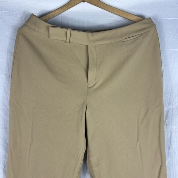 DOCKERS Metro Women's Khaki Dress Pants SZ 12 M Stretch Waist Cuffed - Picture 2 of 9